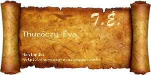 Thuróczy Éva névjegykártya