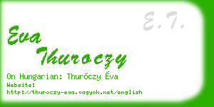eva thuroczy business card